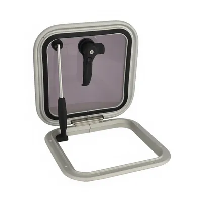 Produktbild von Aluminium Luke wasserdichte Decksluke kleine Bootsluke Boot Einbauluke Größe: 315 x 315 mm