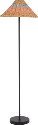 Produktbild von BELIANI Stehlampe Schwarz u. Beige aus Papierschnur 150 cm Hoch Boho Stil für Wohnzimmer Schlafzimmer Flur