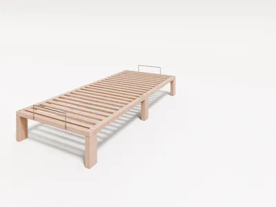 Produktbild von Gigapur G56 Kiefer Massivholzbett 90x220 Überlänge mit Lattenrost