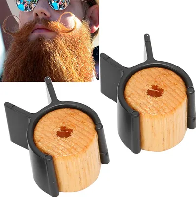 Produktbild von Mustache Training Wheels 1 Paar - Bartkamm mit Krulvormer - Tragbares Styling-Schablone für Bartformung