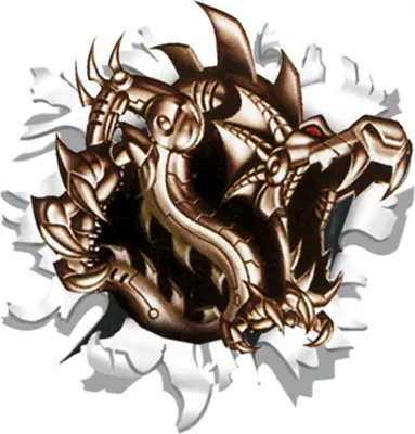 Produktbild von Aufkleber Einschussloch 90 mm Motiv Drache