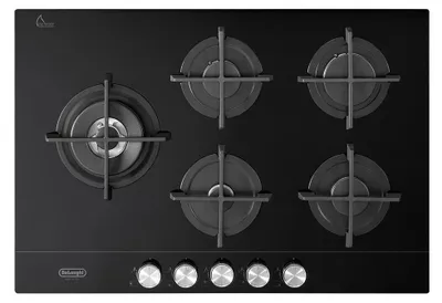 Immagine prodotto di De'Longhi NSL 575D NCM piano cottura Nero Da incasso 75 cm Gas 5 Fornelli