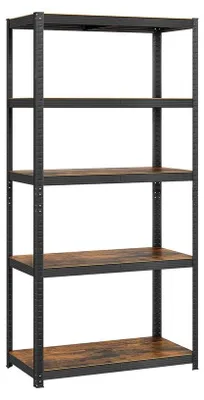 Produktbild von Lagerregal 5 Ebenen - Schwerlast - Vintage Braun-Schwarz - 40 x 90 x 180 cm