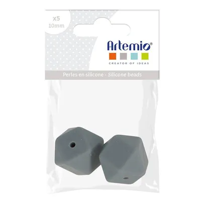 Produktbild von Silikonraupe sechseckig x 2 - 17 mm - grau
