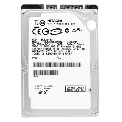 Produktbild von Hitachi 80Gb HTS543280L9A300 8Mb Cache 5400Rpm Sata II 2.5''