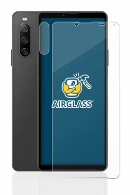 A smartphone with a screen protector laid out next to it.