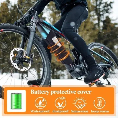 Produktbild von Neopreen-accuhoes für E-Bikes mit reflektierender Abdeckung, 28-34 cm Umfang, wasserdicht