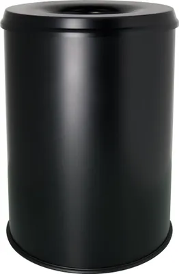 Produktbild von helit Papierkorb H2515495 15l rund Metall schwarz