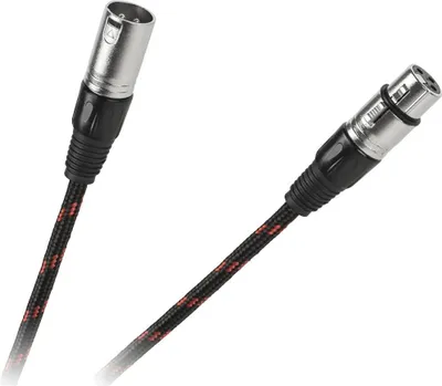 Produktbild von XLR-Verbindungskabel schwarz/rot 3m