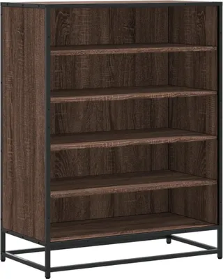 Obrázek produktu pro vidaXL Botník dubový vzhled 75x38x97,5 cm materiál na bázi dřeva kov