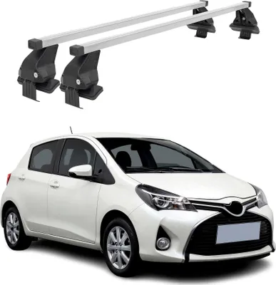 Produktbild von Menabo Dachträger Grundtäger für Toyota Yaris 2011-2019 50kg Stahl Silber 2 tlg
