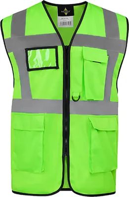 Produktbild von Korntex KXCMF | Comfort Executive Multifunctional Safety Vest Hamburg - Farbe: Neon Green - Größe: M