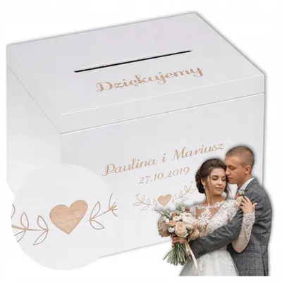 Image de Bartu Boîte Bois Mariage Gravée Cadeaux Décorative
