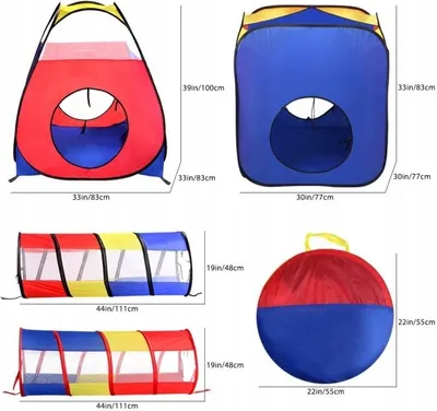 Produktbild von Detský stan na hranie, 4-dielny, tunel, polyester, od 3 rokov