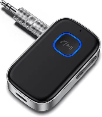 Productafbeelding van Bluetooth 5.0 ontvangerset, Bluetooth-adapter met 3,5 mm AUX-aansluiting, draadloze ruisonderdrukking voor draagbare hoofdtelefoons, luidsprekers en stereo-installaties