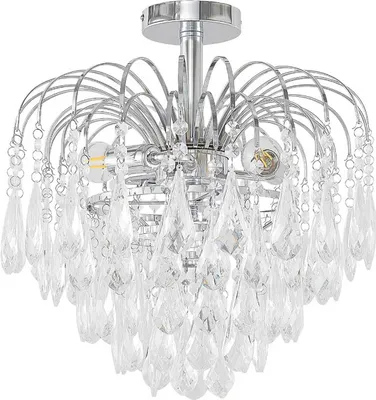 Produktbild von Lindby Deckenleuchte Silino, grau, Metall, Ø 40cm, E14