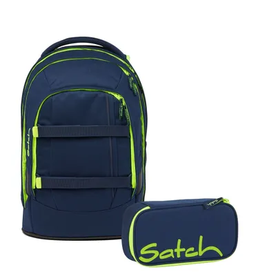 Produktbild von Satch Schulrucksack-Set PACK Toxic Yellow 2-teilig, inkl. Mäppchen