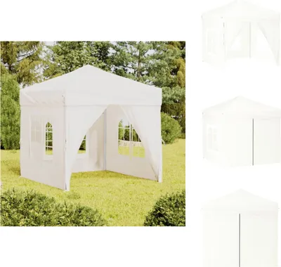 Obrázok produktu pre vidaXL Párty stan skladací s bočnými stenami biely 2x2 m - Pavilóny a párty stany