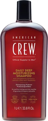 Productafbeelding van American Crew Daily Deep Moisturizing, 1000 ml, Shampoo, voor mannen, geschikt voor droog en normaal haar, voor alle haarkleuren, hydraterend, verzachtend