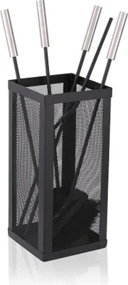 Image de Ensemble de 5 outils de cheminée en acier inoxydable