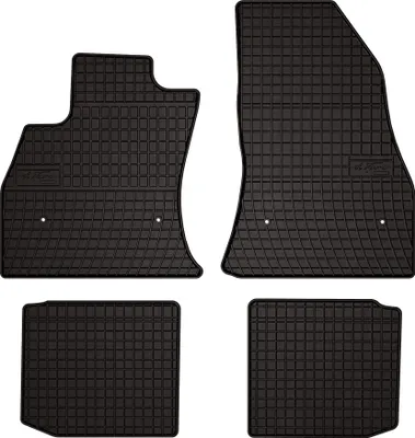 Produktbild von Gummifußmatten passend für Fiat 500L (Minivan, Bj. 2012-2022) –  schwarz, passgenau, mit Befestigungen set 4 Stk. - Gummi-Automatten
