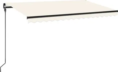 Produktbild von vidaXL Markise Manuell Einziehbar mit LED 450x300 cm Creme