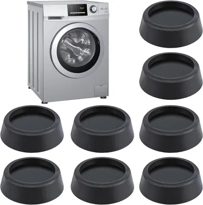 Imagen del producto de Amortiguadores antivibración redondos, 8 unidades, diámetro de 64,5 mm, altura de 22,7 mm, para lavadora