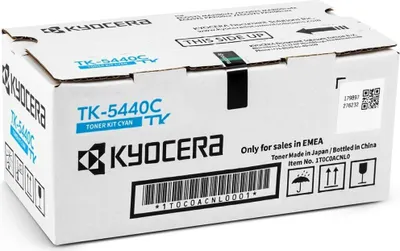 Produktbild von Kyocera TK-5440C Toner Cyan. Original Tonerkartusche für bis zu 2400 Seiten. Toner Drucker kompatibel für PA2100cx, PA2100cwx, MA2100cfx und MA2100cwfx