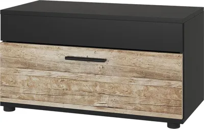 Produktbild von Wohnzimmerschrank Vicco Berno Schwarz/Sandeiche 70.8 x 38.9 cm mit Klapptür, Model 55463