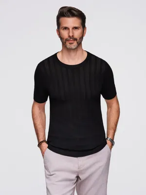 Obrázok produktu pre Ombre Clothing Pánske tričko s krátkym rukávom Marikare čierna S