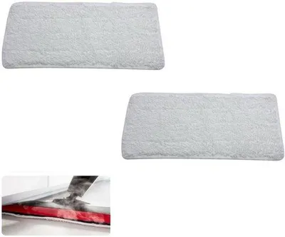 Image de 2 chiffons à vapeur pour nettoyeur vapeur XXL - microfibre - réutilisables, de rechange (45 x 18 cm)