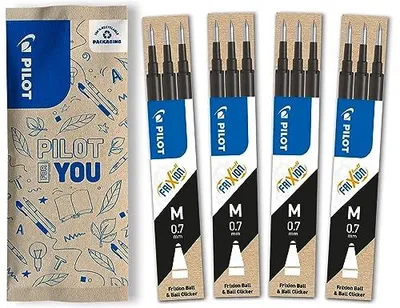Obrázek produktu pro PILOT Frixion, náplně do per, 0,7 mm, černá barva, balení 12 kusů