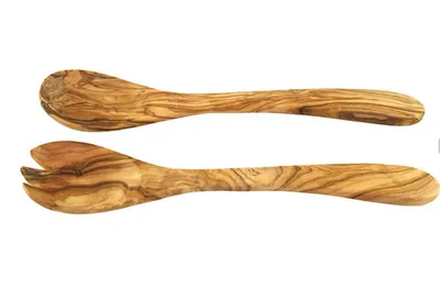Produktbild von Salatbesteck 21 cm Olivenholz – natürlich, handlich, geschmacksneutral