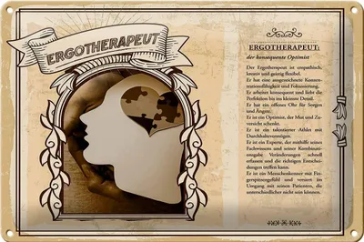 Produktbild von Blechschild Berufe 30x20cm Ergotherapeut emphathisch flexibel