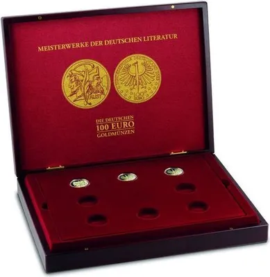 Produktbild von Münzkassette VOLTERRA DUO, für 8 x 100 € Gold Meisterwerke der dt. Literatur inkl. Etui