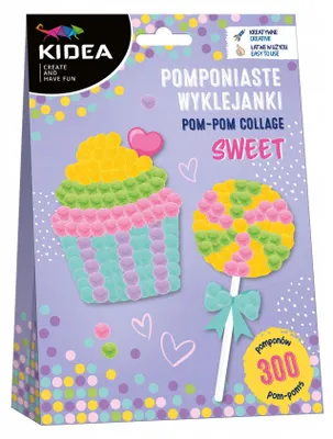 Produktbild von KIDEA POMPOM-FREUNDLICHE AUFKLEBER SÜSS Kreativset mit Pompons