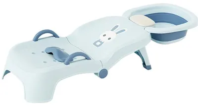 Zdjęcie produktu dla Myjka Krzesło Do Mycia Włosów Dziecięca 39X102Cm Niebieska