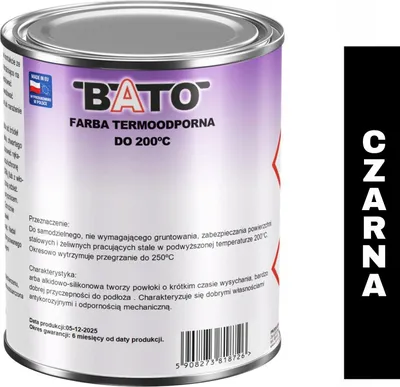 Produktbild von Hitzebeständige Farbe Bis 200 °C Schwarz Matt A 0,8 L