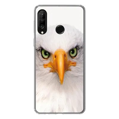 Produktbild von MuchoWow® Handyhülle Schutzhülle Hülle für Huawei P30 Lite Jungen - Adler - Amerikanischer Weißkopfseeadler - Vogel - Porträt - Schnabel - Augen Silikon Softcase Handy Hülle - Handyhülle
