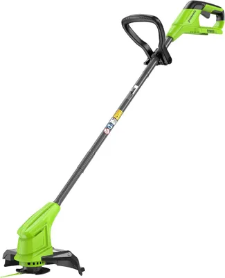 Produktbild von Greenworks 24V Akku Rasentrimmer für kleine bis mittlere Gärten, 25 cm Schnittbreite, inkl. 20 Kunststoffklingen ohne Akku & Ladegerät
