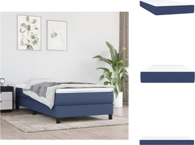 Image de vidaXL Matelas à ressorts ensachés Bleu 100x200x20 cm Tissu - Matelas