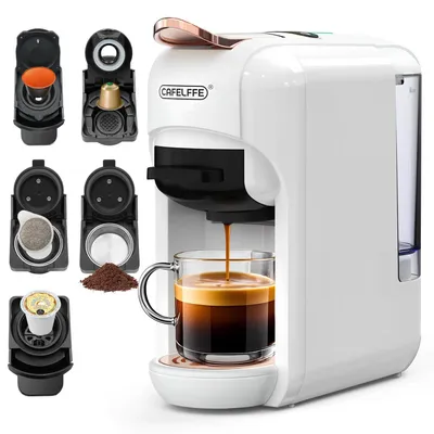 5-in-1 Kapsel-Kaffeemaschine MK606, 19 bar, 0,6 l, Weiß