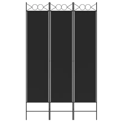 Produktbild von (Design 2026) 3-tlg. Paravent Schwarz 120x200cm Stoff - Paravents HOMMIE 835363 - Paravents