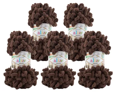 500g Strickgarn Alize Puffy 493 brown
