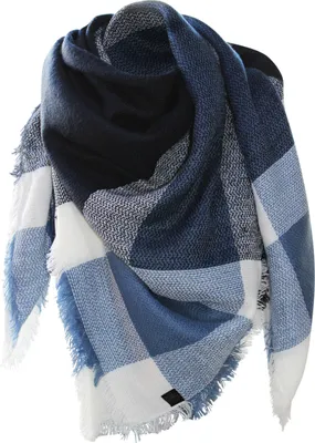 Produktbild von Glamexx24 XXL Schal Kuschelige, warme und wunderschöne Damen Poncho Schal mit verschiedenen Muster Schal Poncho, Blau, Einheitsgröße-Farbe: Blau
