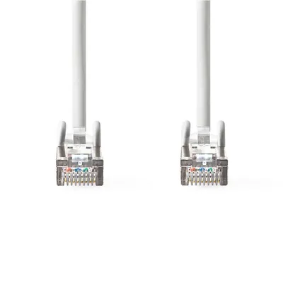 Produktbild von Nedis CAT6a-Netzwerkkabel - SF/UTP - RJ45 Stecker - RJ45 Stecker - 7.50 m - Rund - PVC - Weiss - Aufhänger