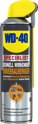 A spray can of WD-40 Specialist Universal Cleaner.