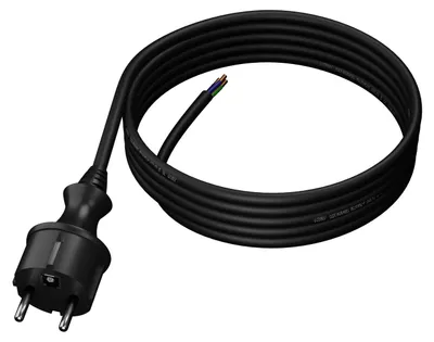 Imagen del producto de Cable de conexión de 3 metros con conector recto, 250 V, 16 A, 3 x 1,5 mm², IP44, H07RN-F, PP-40H, color , modelo W-97213