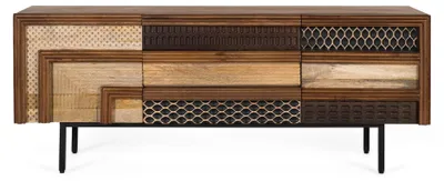 Zdjęcie produktu dla Kenijska szafka pod telewizor z drewna mango, 55 cm x 140 cm x 40 cm, Giner y Colomer