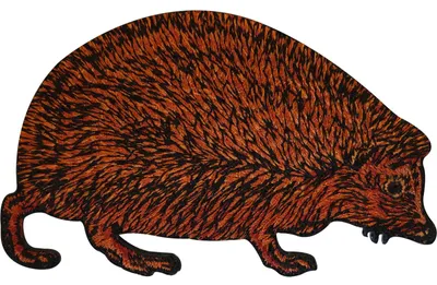 Egel-Aufbügelpatch, Stickerei, 8,5x5,2 cm, zum Aufnähen